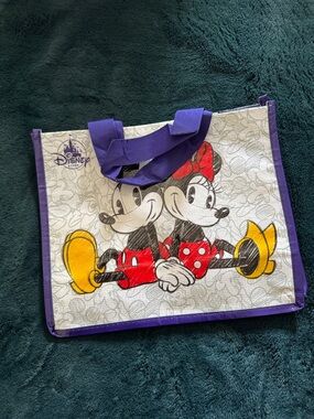 Disney Parks Mickey and Minnie Mouse Sketch Plastic Useable Bag